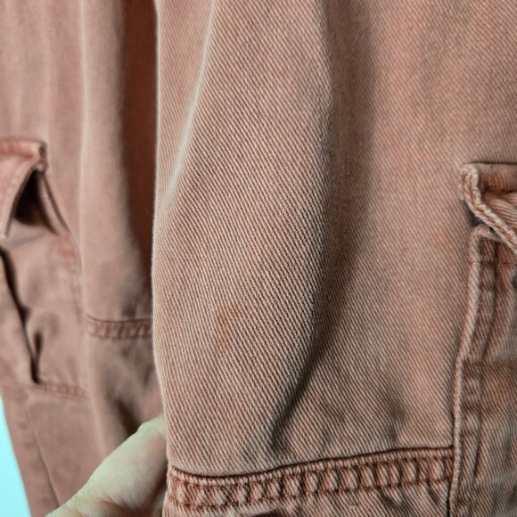 Free People Size S Cotton Platoon Cargo Pants In Red Rust Elastic Waistband - Picture 5 of 16